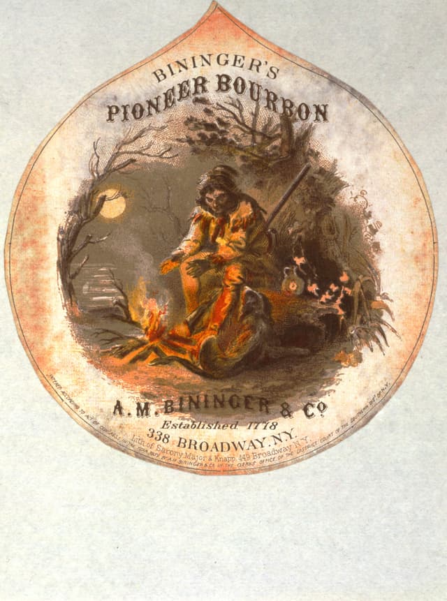 Bininger's Pioneer Bourbon, 1859, Library of Congress, hosted on Wikimedia Commons.