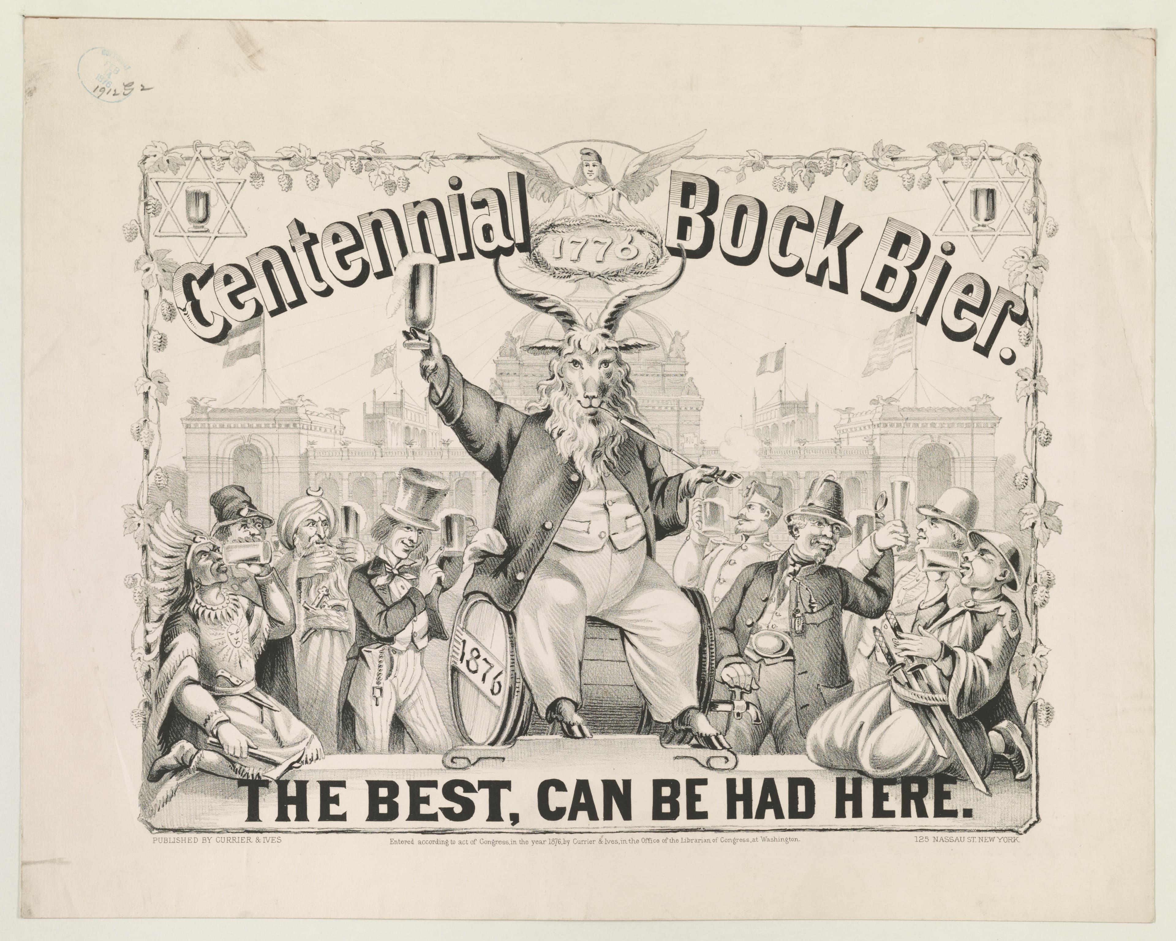 Centennial Bock Bier — The Best Can Be Had Here, 1876